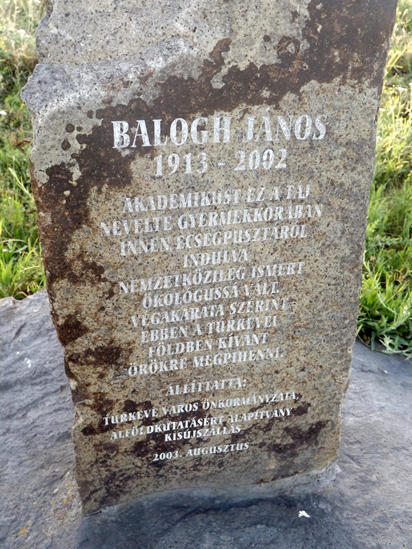 Dr. Balogh János síremlékének felirata