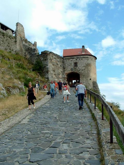 Hard climb to the gate tower of the fortress