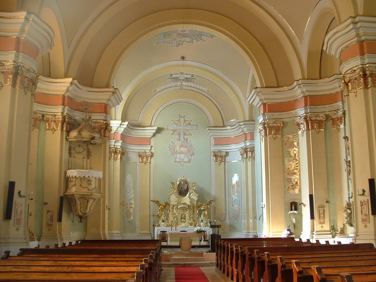 The inside of the Roman Catholic church of the town