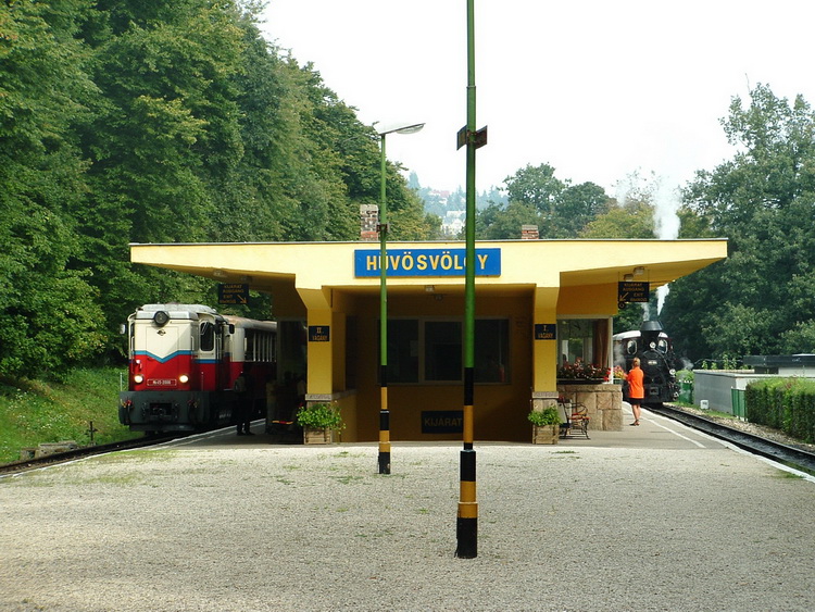 On the platform of the terminal of the narrow gauge railway
