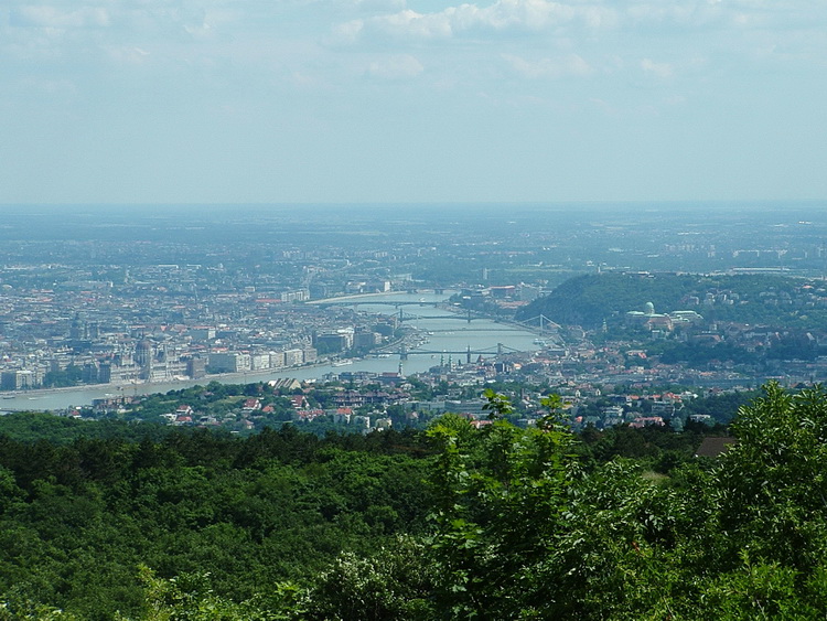Panorama of Budapest from the Hármashatár-hegy Mountain