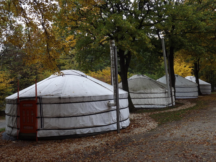 The yurt camp is a cheap accommodation for hiker on Dobogókő