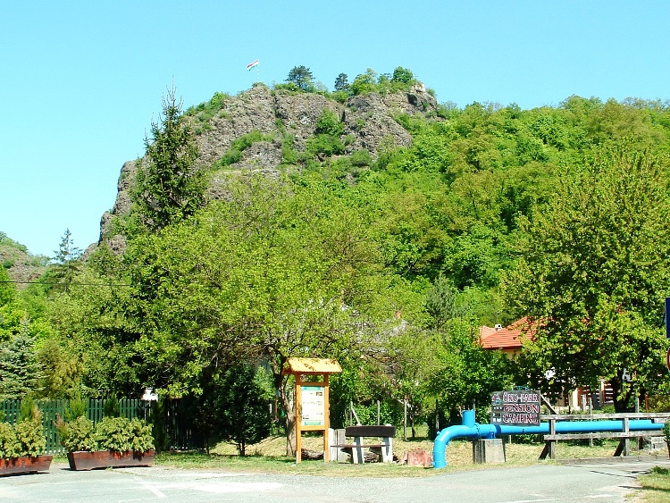 The Castle Rock of Szarvaskő towers in front of us