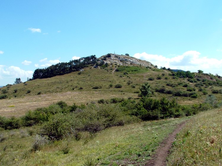 Kis-kő - Visszapillantás a Hegyes-kőre a domb oldalából