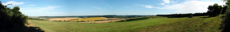 Panoramic view from the fields above Felsővadász village